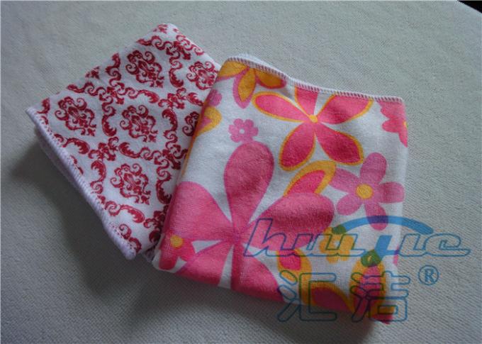 Ultra-zachte Schoonmakende Gedrukte Microfiber-Doekmachine Wasbare 24“ x 16“