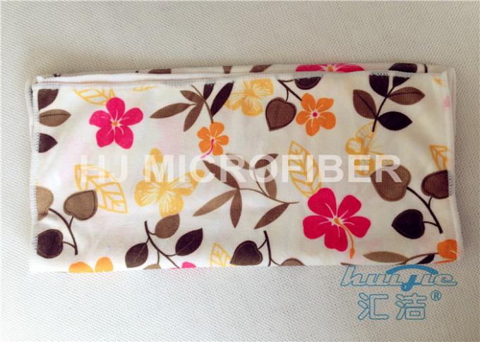 Hoge Absorberende Bloem Gedrukte Doek 80% van Strook Vrije Microfiber Polyester