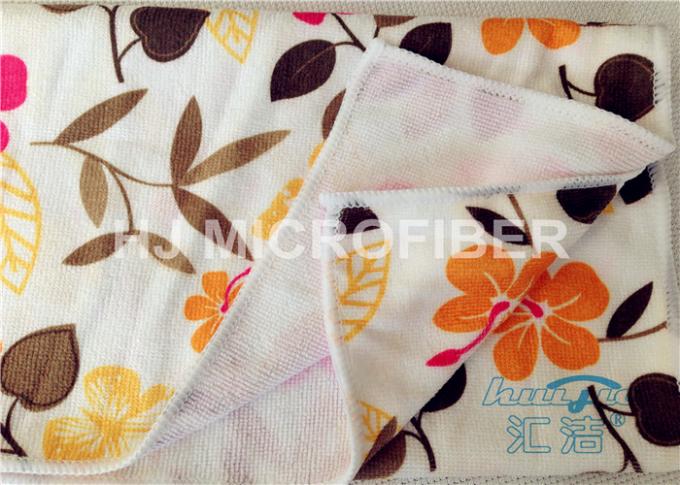 Hoge Absorberende Bloem Gedrukte Doek 80% van Strook Vrije Microfiber Polyester