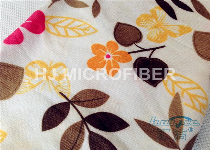 Hoge Absorberende Bloem Gedrukte Doek 80% van Strook Vrije Microfiber Polyester