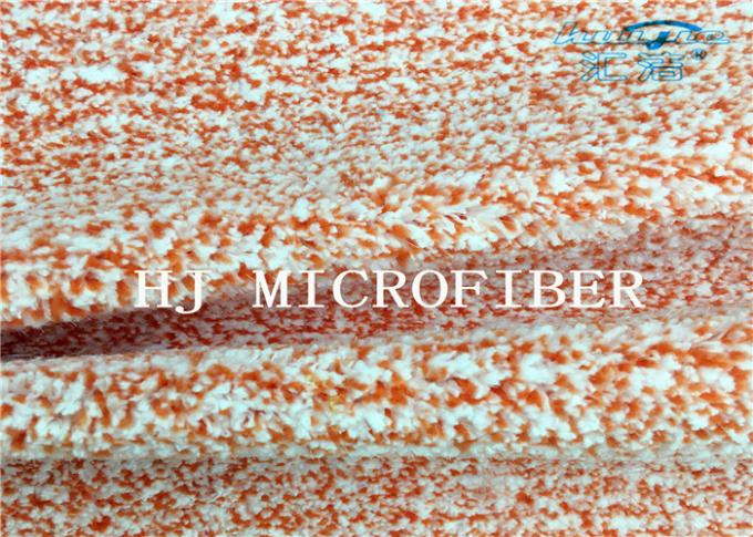 De sinaasappel mengde de Gebreide Microfiber-Stof van de Koraalvacht met Nylon Harde Draad