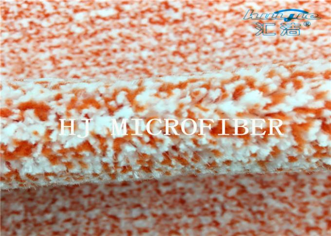 De sinaasappel mengde de Gebreide Microfiber-Stof van de Koraalvacht met Nylon Harde Draad