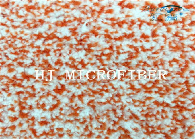 De sinaasappel mengde de Gebreide Microfiber-Stof van de Koraalvacht met Nylon Harde Draad
