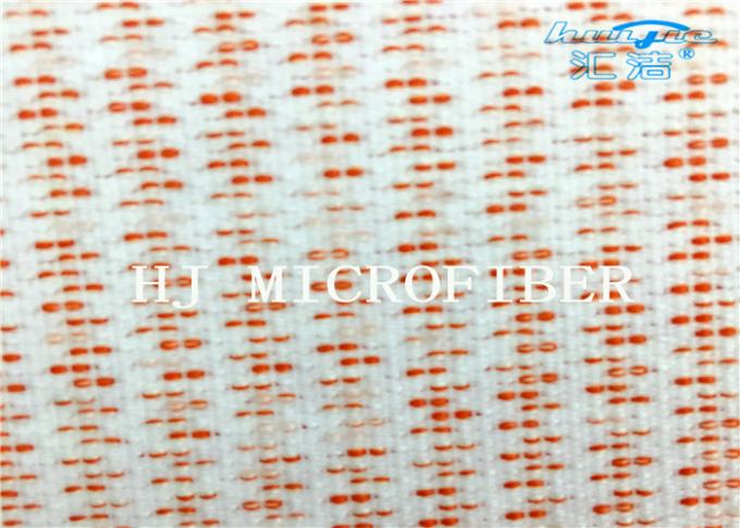 De sinaasappel mengde de Gebreide Microfiber-Stof van de Koraalvacht met Nylon Harde Draad