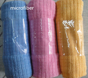 Microfiber 30 * 40cm 260gsm Gele Schoonmakende Handdoeken van de Roosterkeuken voor Autobadkamers