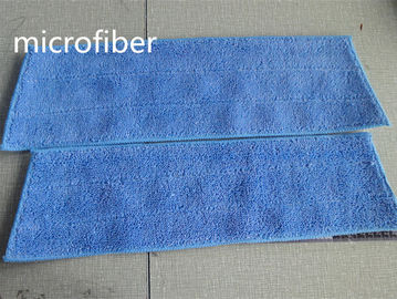 Absorberende Natte de Zwabberstootkussens van het Microfiber Blauwe 13*41/47cm Weft 480gsm Verdraaide Trapezoïde