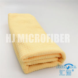 Gebreide Schoonmakende Doek 30*40cm van Microfiber gele door buizen geleide huishouden schoonmakende handdoek