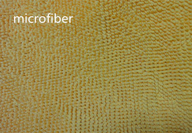 Stof van de Polyester Kleine Chenille van de Microfiber550gsm de Gele 150cm Breedte 100%