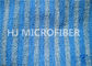 De aangepaste Brede Blauwe Stoffen van Microfiber van de Streepzwabber voor het Schoonmaken van Producten