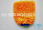 Lange de Wasmitt van Haarchenille Microfiber Zonnige Oranje Sneldrogend, Anticorrosive